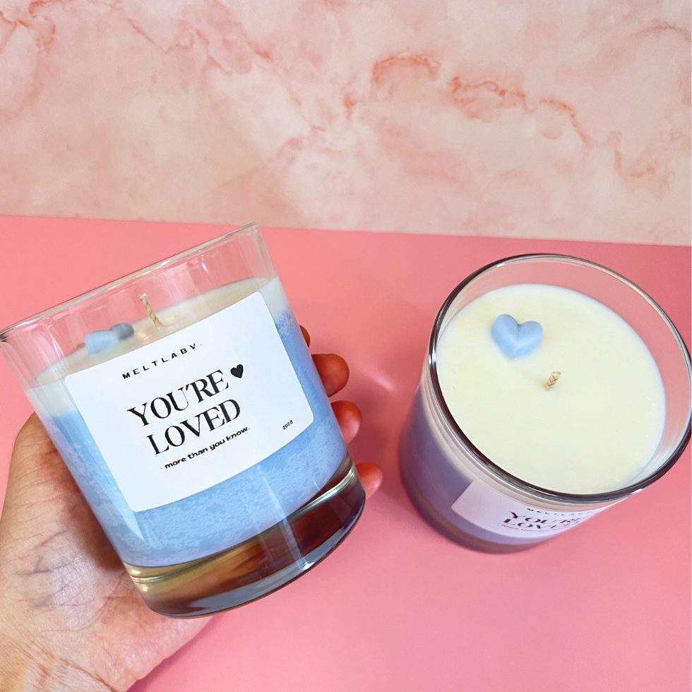 Premium Veganskt Doftljus You're Loved - Färsk ananas och kokos