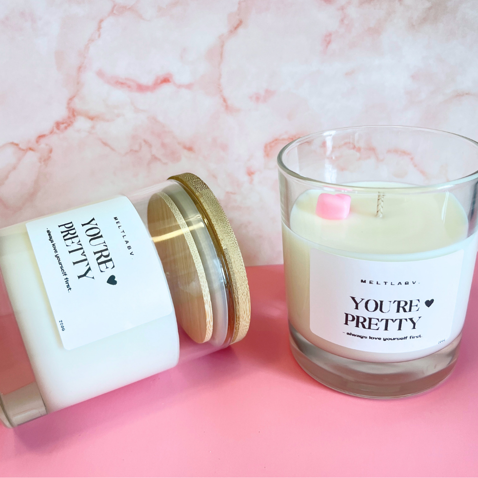 Premium Veganskt Doftljus You're Pretty - Passionfrukt, mango, vanilj