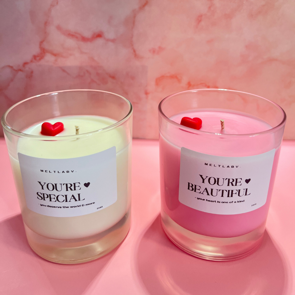 Premium Veganskt Doftljus You're Beautiful – Pistage, mandelkräm, kokos