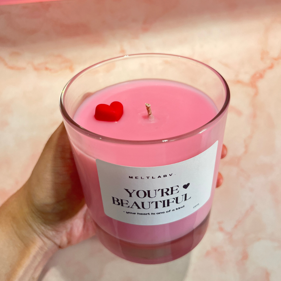 Premium Veganskt Doftljus You're Beautiful – Pistage, mandelkräm, kokos